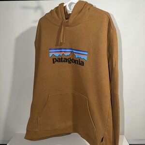 Patagonia Men's Classic Large Brown Hooded Sweatshirt Organic Cotton Hoodie XXL